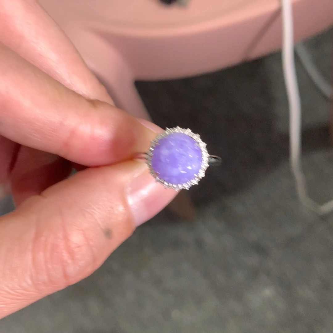 翡翠18K金镶嵌戒指翡翠