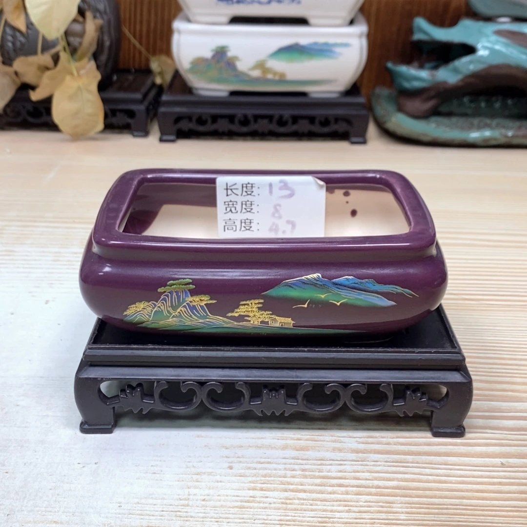 紫砂花盆陶瓷艺术花盆陶瓷