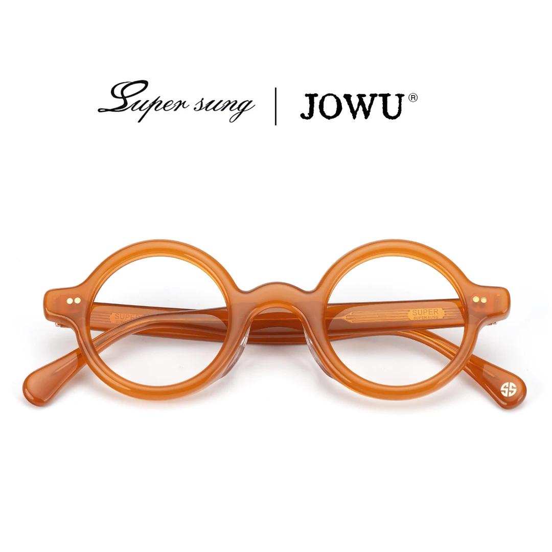 玖吾&圣梵高1059个性韩版时尚圆框眼镜百搭板材平光镜近视眼镜