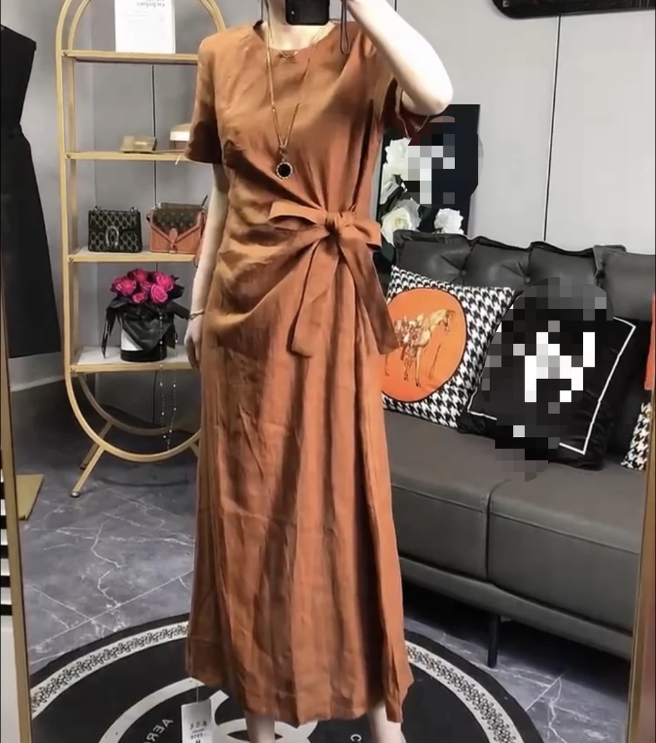 新款时尚减龄多巴胺风格漂亮洋气掐腰连衣裙女装2