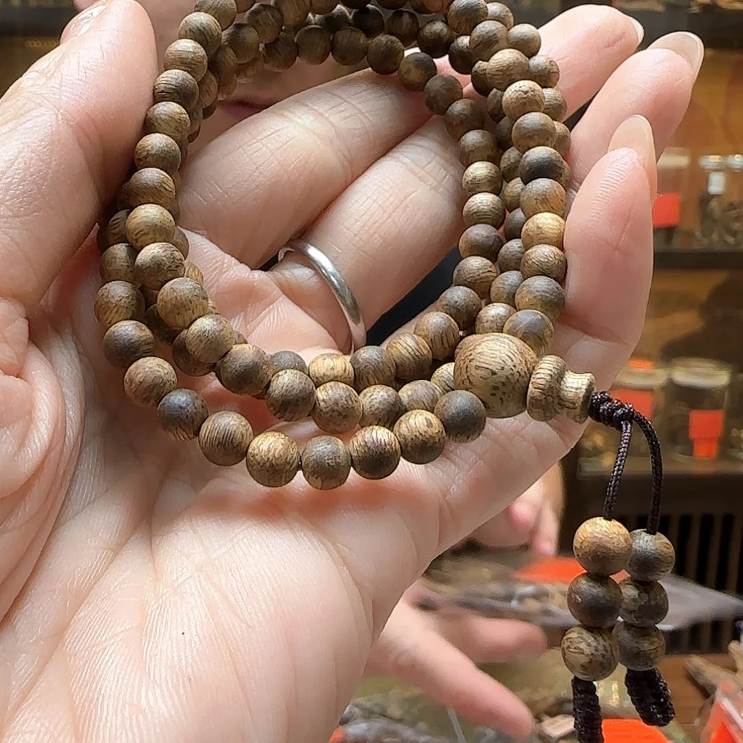 手串沉香14棋楠多圈5mm四圈念珠手串9.5g+多样性发一串