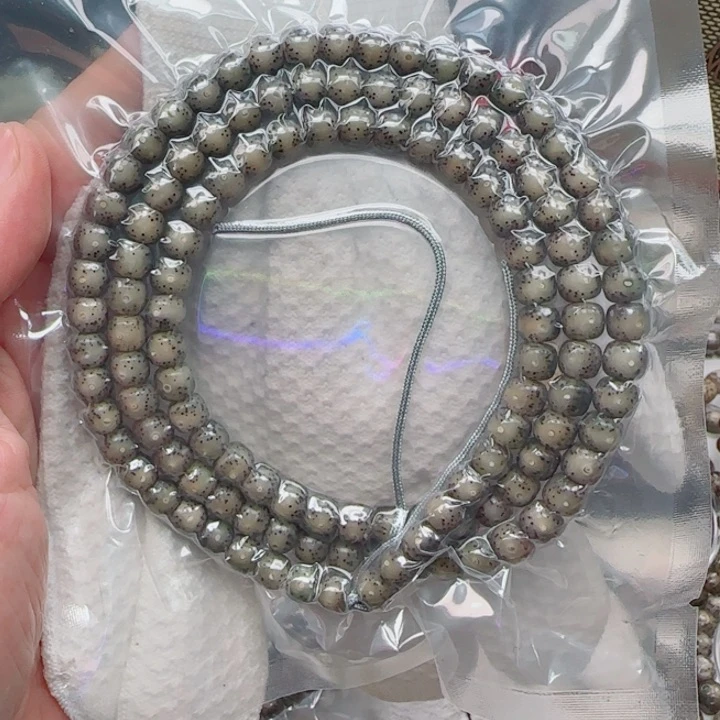 星月菩提手串冰糖玻璃体大眼睛针尖星108-8*7