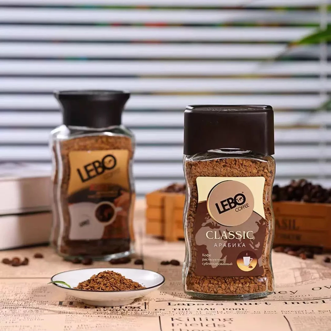 俄罗斯进口咖啡阿拉比卡金牌冻干无添加蔗糖美式速溶特浓黑苦咖啡
