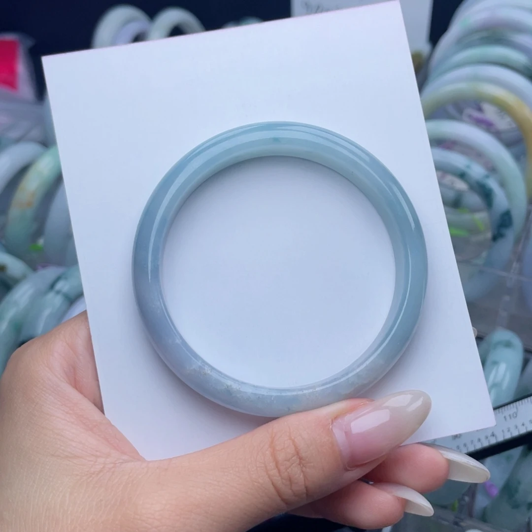 翡翠未镶嵌手镯56.3