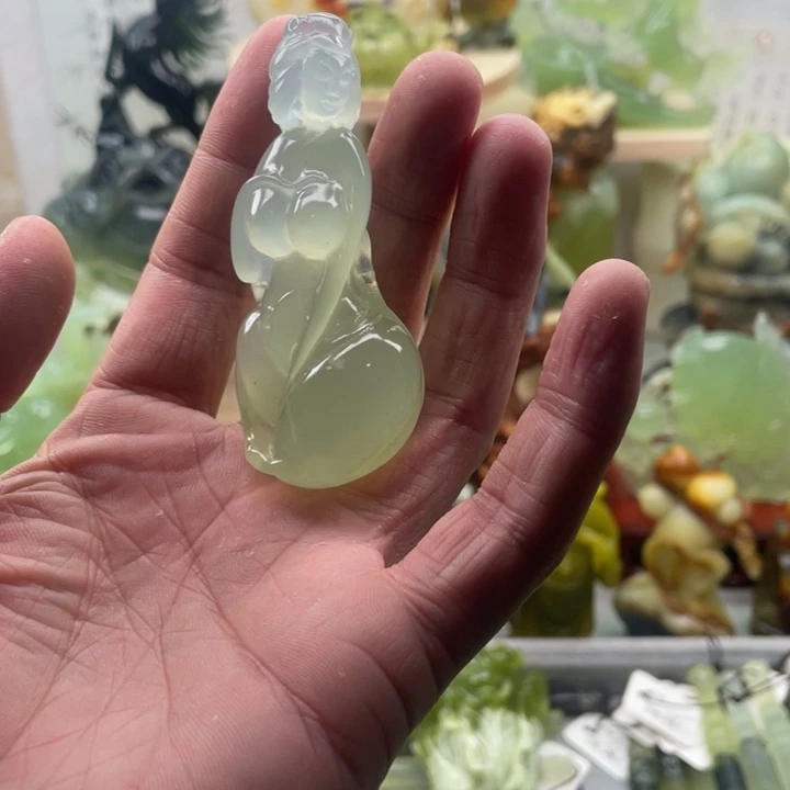 蛇纹石玉未镶嵌四大名玉手把