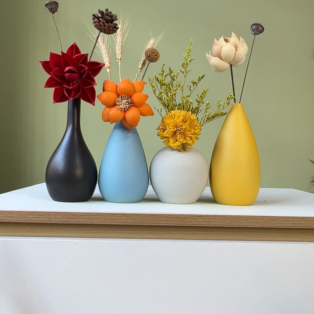 陶瓷花瓶陶瓷花瓶带花高度20-30厘米左右