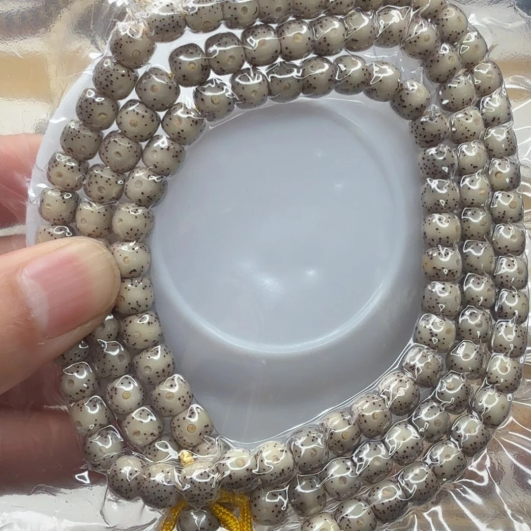 星月菩提手串白糯冰玉化眼睛留白月朗星稀针尖星长串