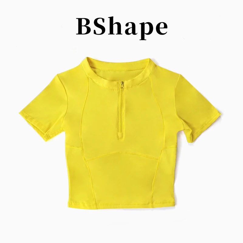 全【高定】&瑜伽服上衣跑步运动半拉链修身显瘦透气短袖3017