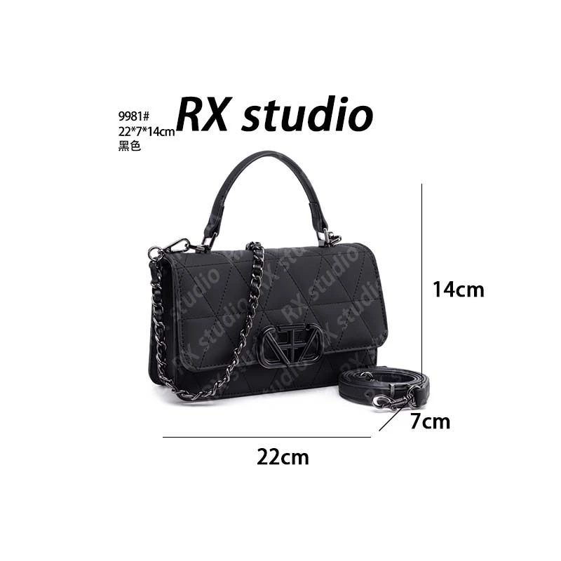 【南沙瑞熙】QYX-9981-黑色-轻奢小众设计感时尚百搭女士包