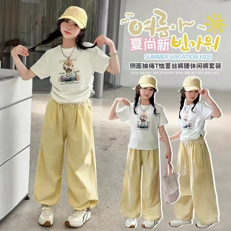 【现货】女童夏季套装2025新款洋气休闲短袖两件套夏装潮CSC2170