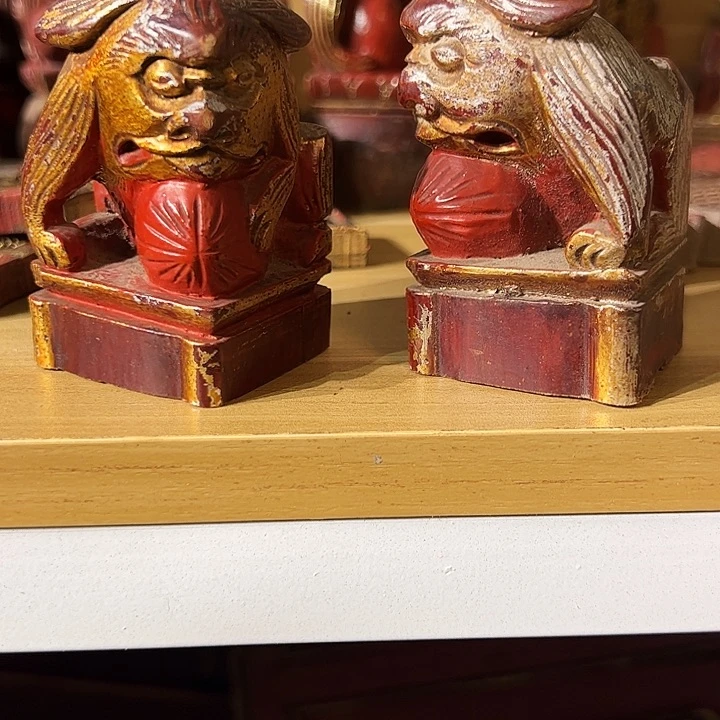 木（非红木类）H*y木雕狮子一对