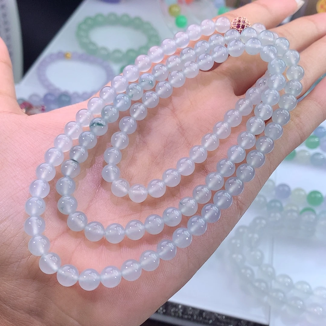 未镶嵌手链翡翠冰种晴水飘花项链