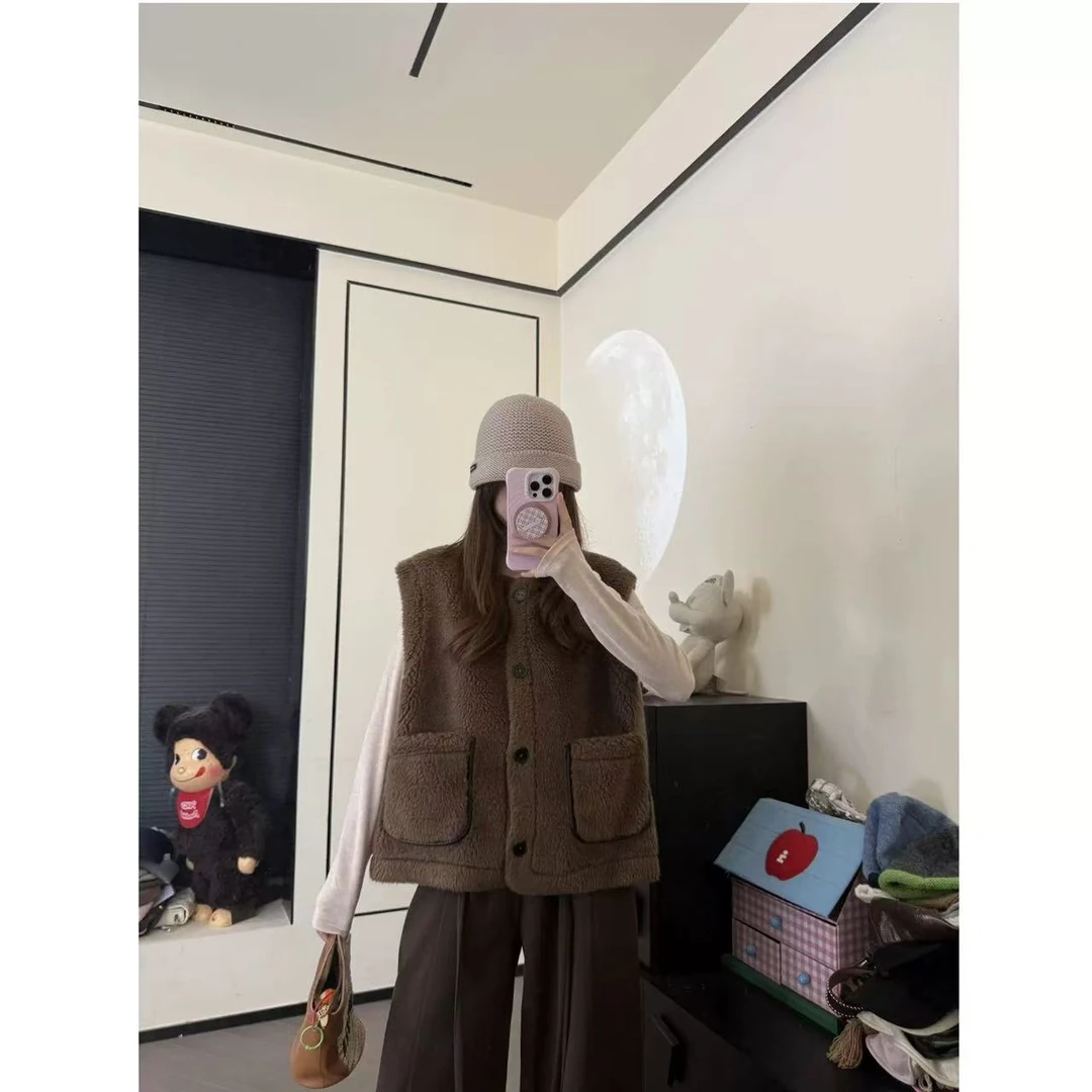 Datou·爆款！ 2025冬季新款圆领纯色百搭马甲外套9187