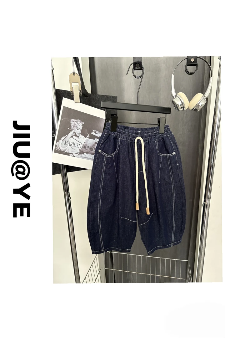 #258205     夏款牛仔裤6分裤