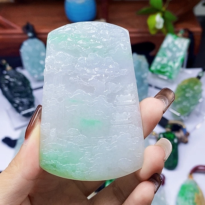 颈饰未镶嵌翡翠天然翡翠A 货