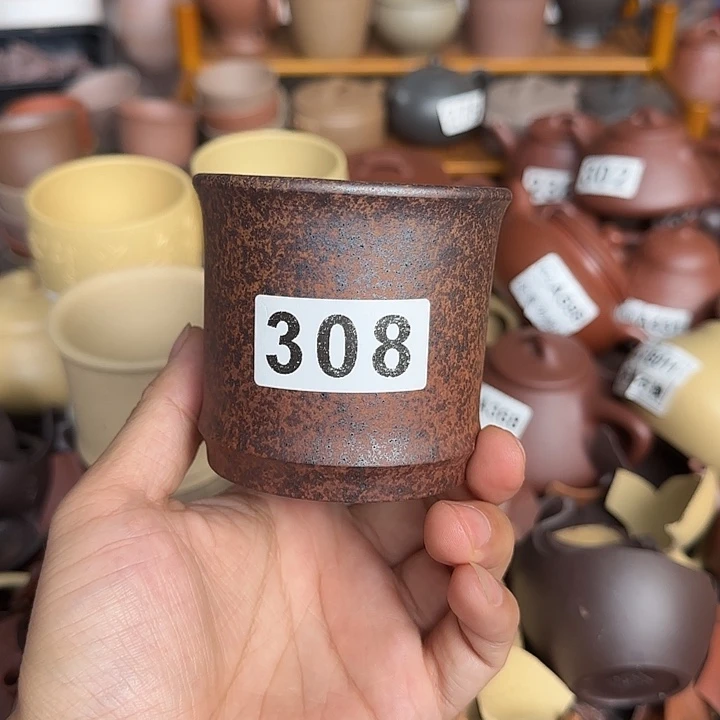 茶壶紫砂308高温段竹节杯