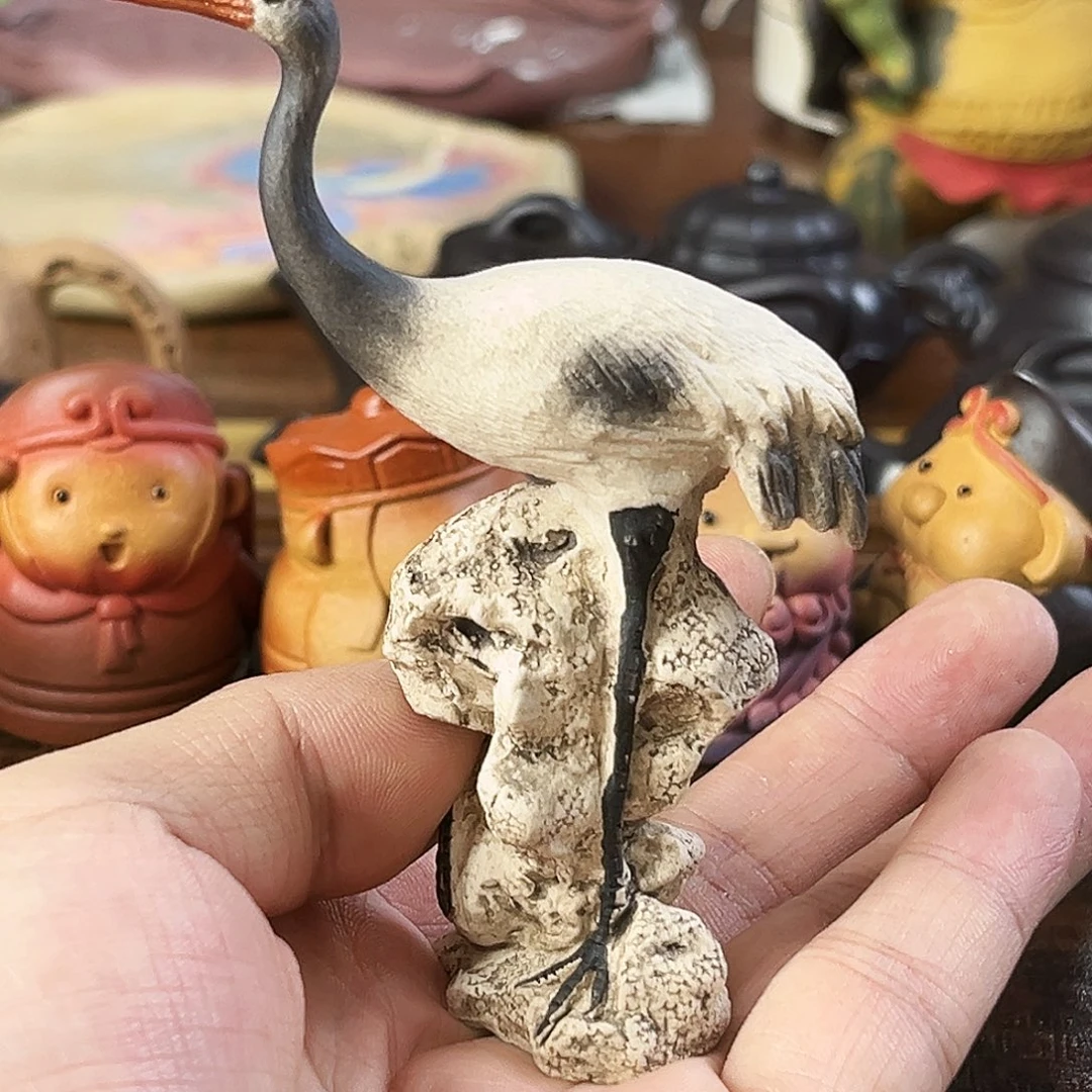 用***9紫砂茶宠仙鹤茶宠！