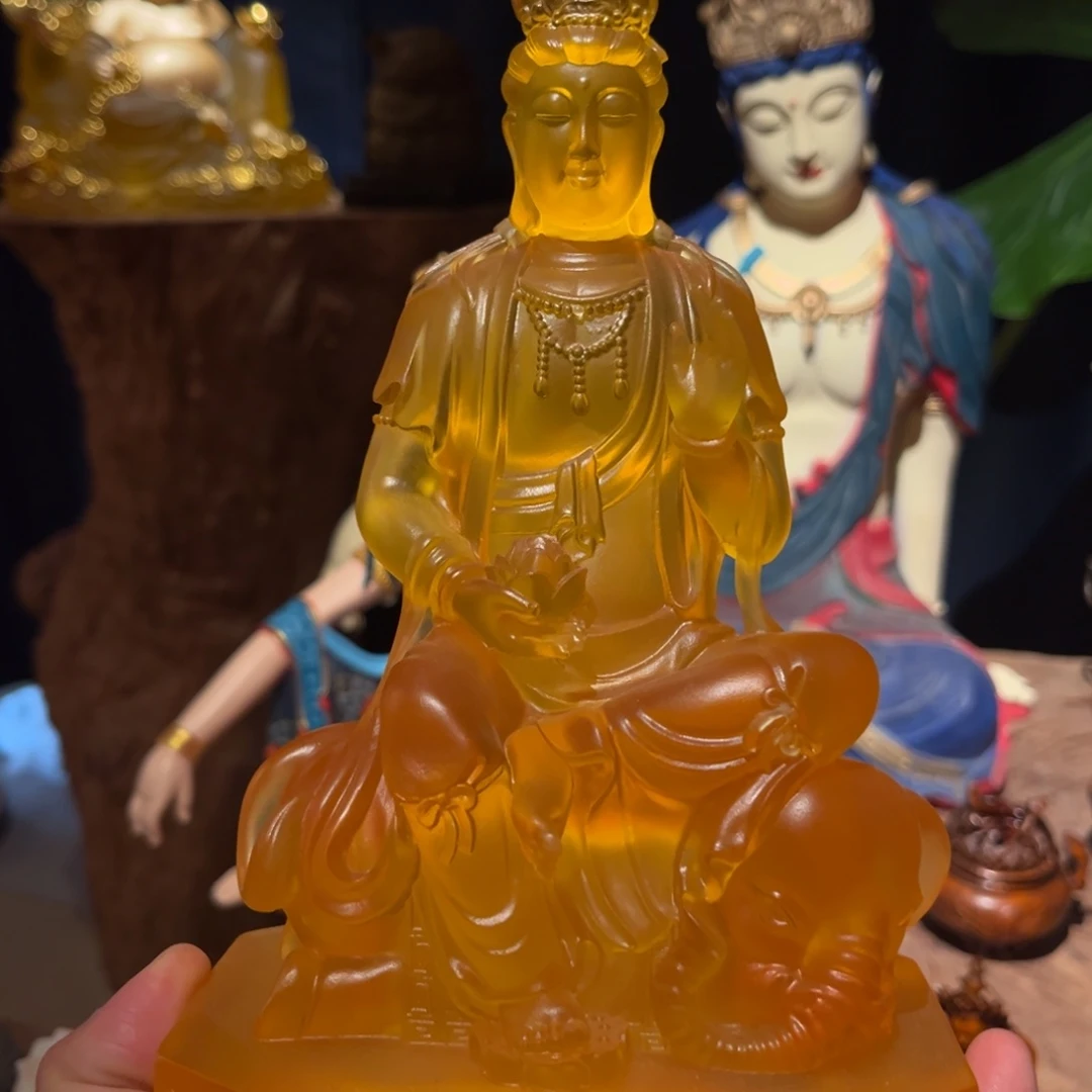 树脂水琉璃普贤菩萨