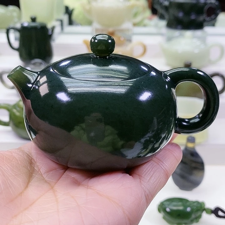 未镶嵌和田玉挂件茶壶150m l