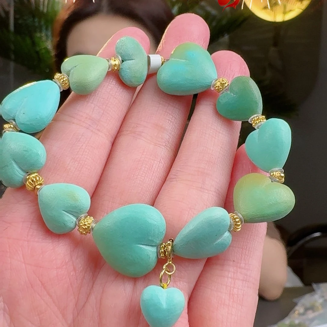绿松石珠宝奇石18K金镶嵌
