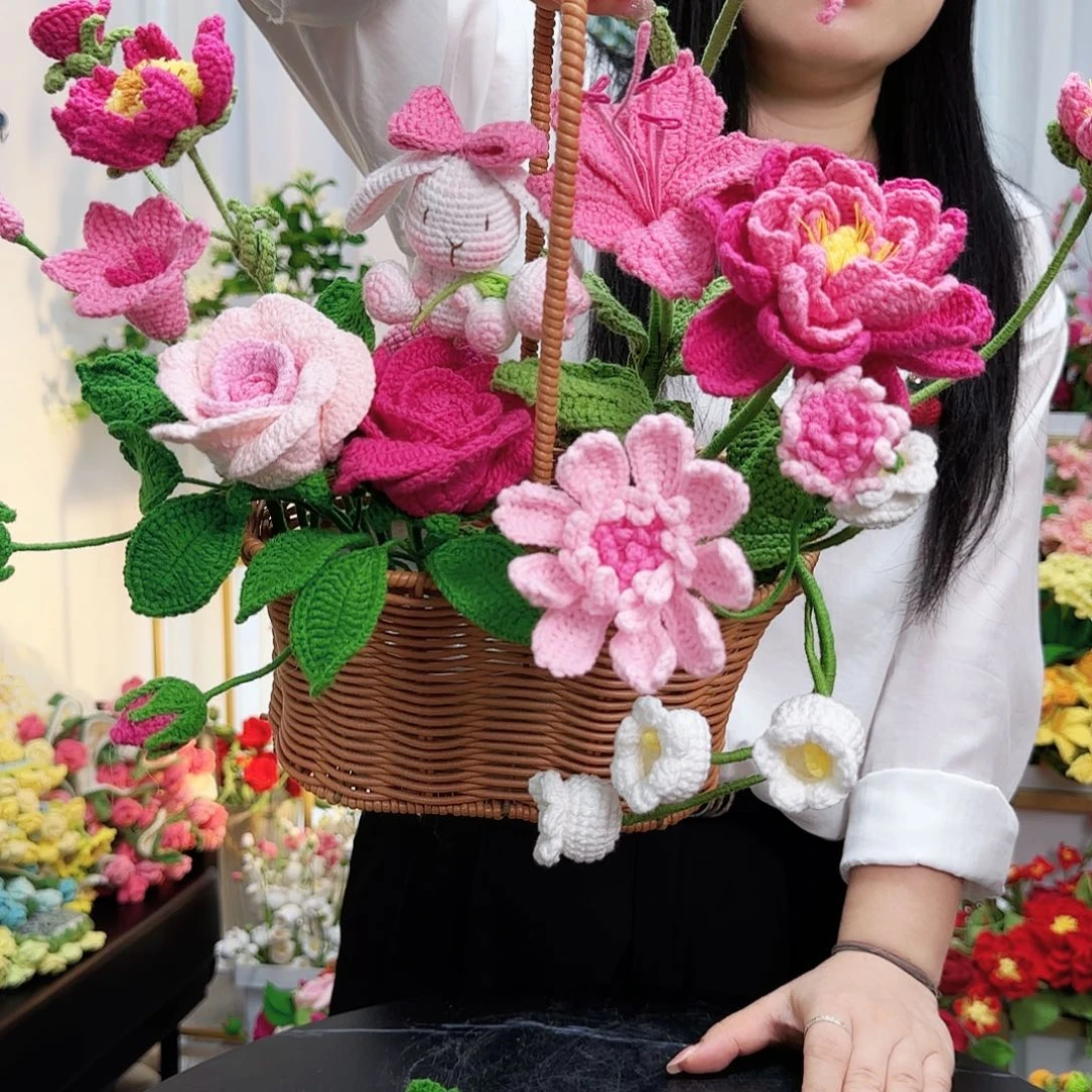 莱赛尔纤维棉手工定制花蓝礼物