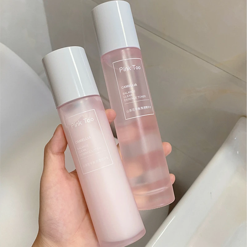 皮可兔山茶花平衡清透精华水乳套装补水保湿补充肌肤水分清爽肤水