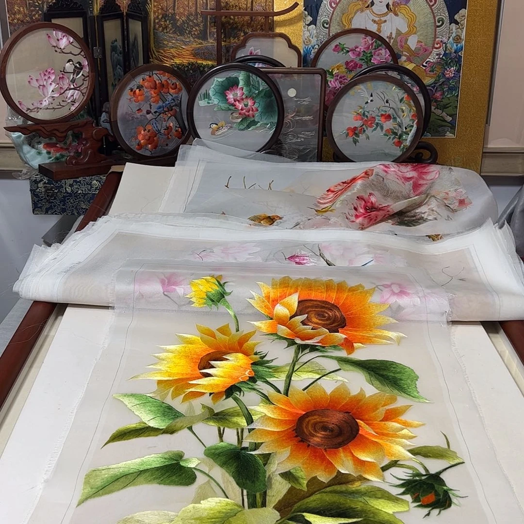 刺绣纯手工刺绣画