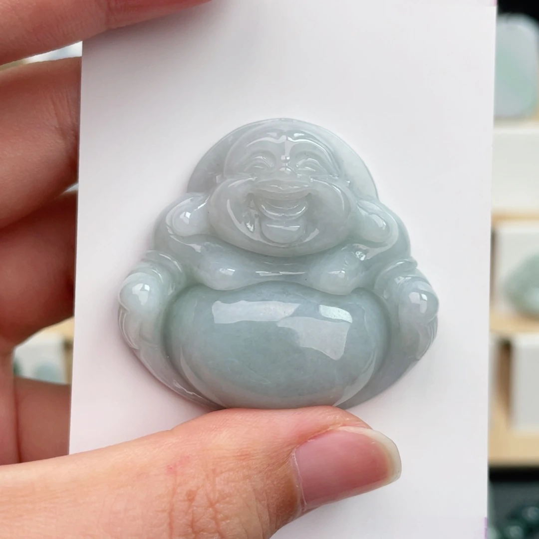 翡翠未镶嵌颈饰佛公