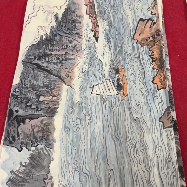 国画花鸟的翅膀是由两只