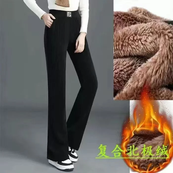 3288#冬季加绒双D字母柔软面料高级感休闲裤（XL~5XL 90~160斤）