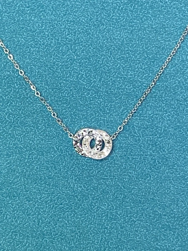 铂金Pt950套链，环环相扣套链 m扣头