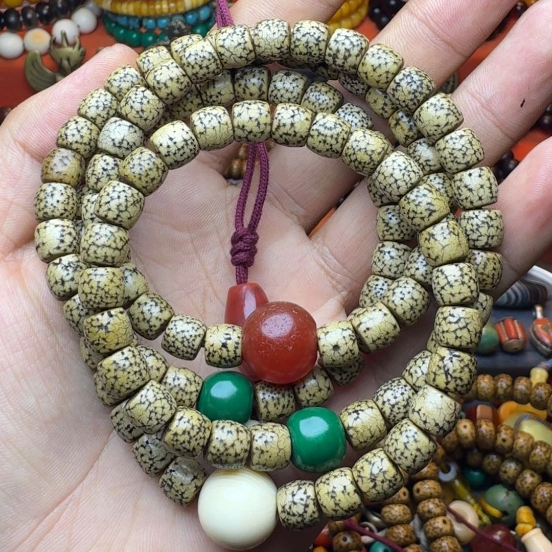 星月菩提吊坠奶白星月菩提108