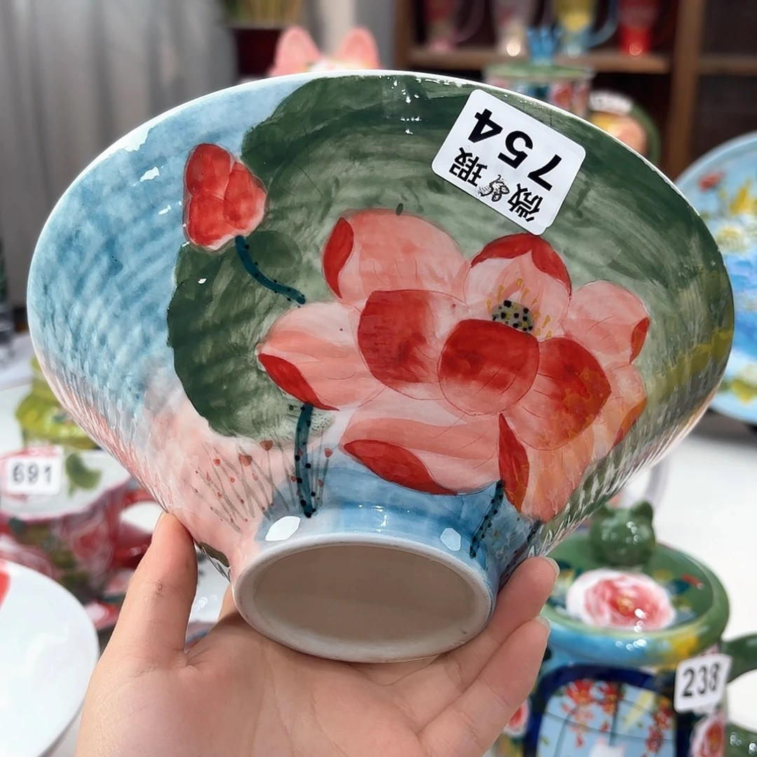 景德镇手绘高温釉下彩陶瓷茶具
