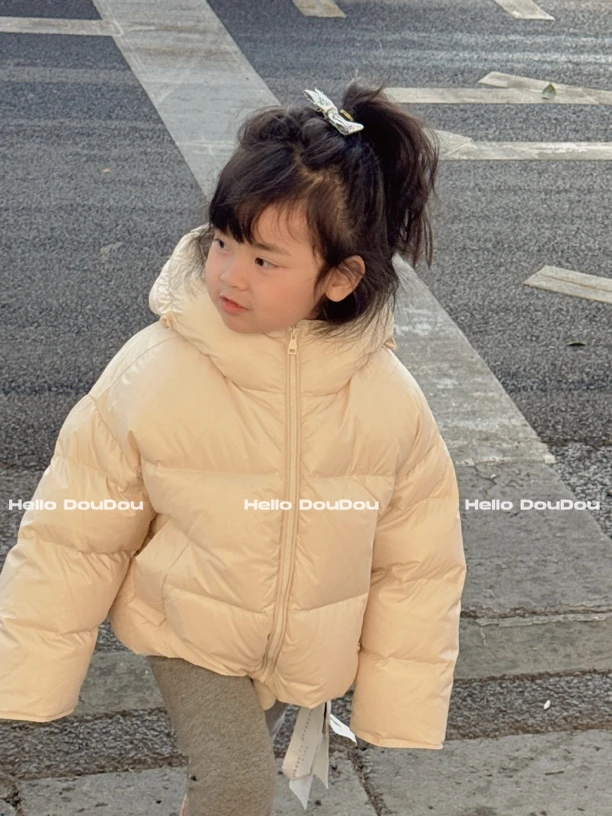 24 冬季新款韩版米白色短款棉外套19