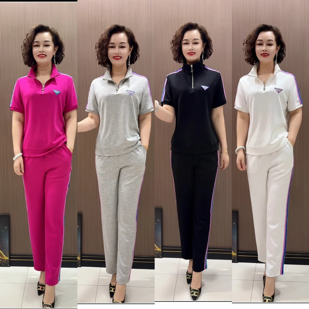 6610款时尚洋气百搭宽松减龄休闲夏季气质套装