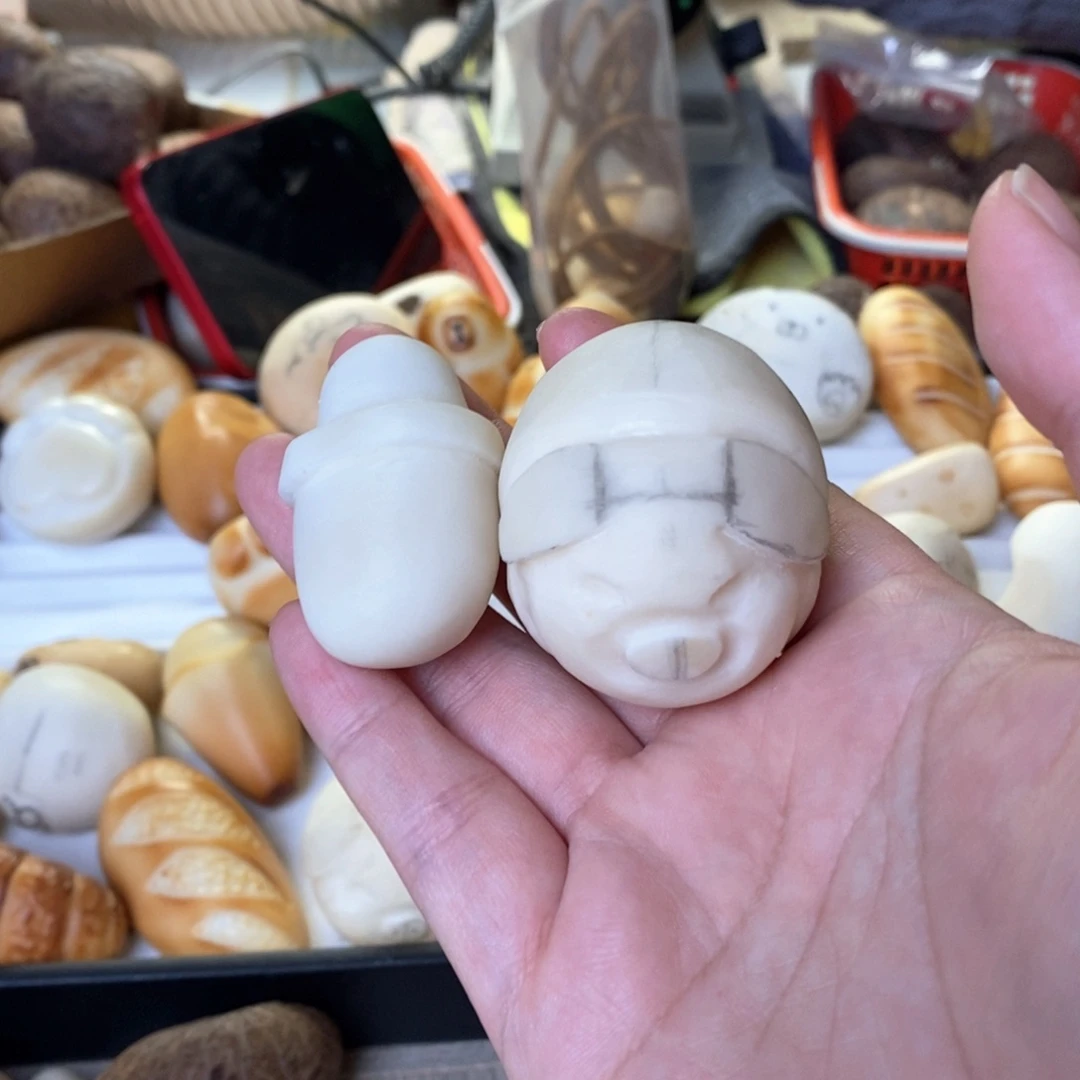 菩提根/象牙果把件张*象牙果定制小奶刀和大肥猪