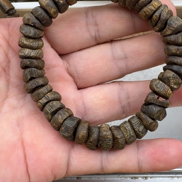 烟***味沉香手串张勺子手串14克加