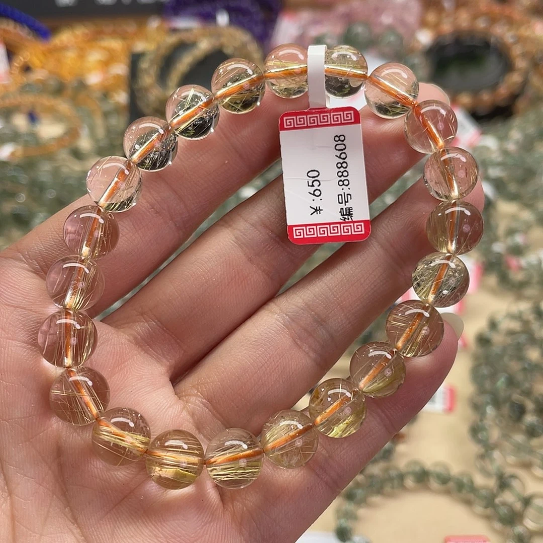 水晶手链未镶嵌小****人金发晶手链