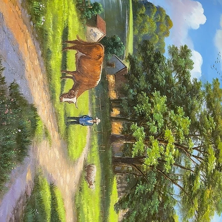 油画恭喜嘻嘻仔仔细细