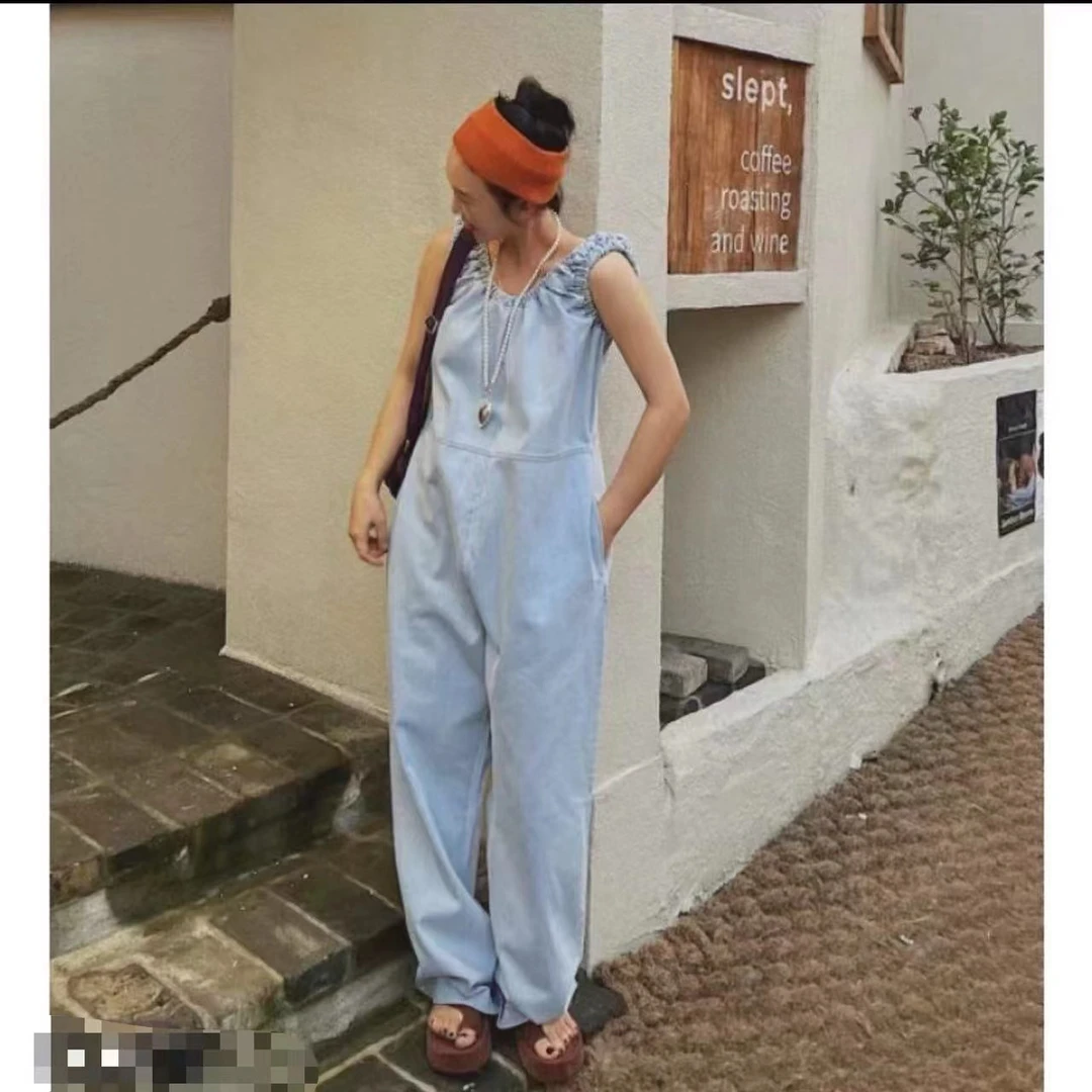 新品法式小众背带裤时尚百搭减龄款显瘦