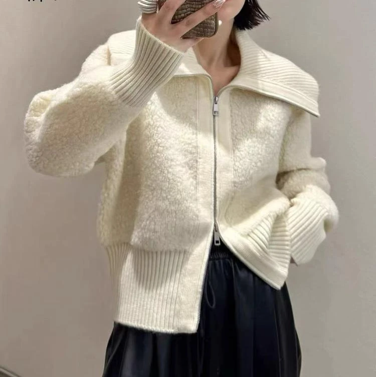 2【001-500】2025新款女装长袖外穿宽松慵懒风秋冬套头韩版针织衫