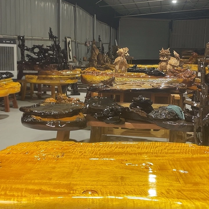 老***神满水波黄料茶盘整板无拼接