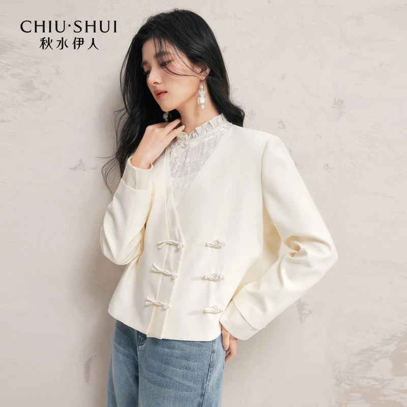 【诗语专属】秋水伊人外套气质时尚假两件外套625101B070355