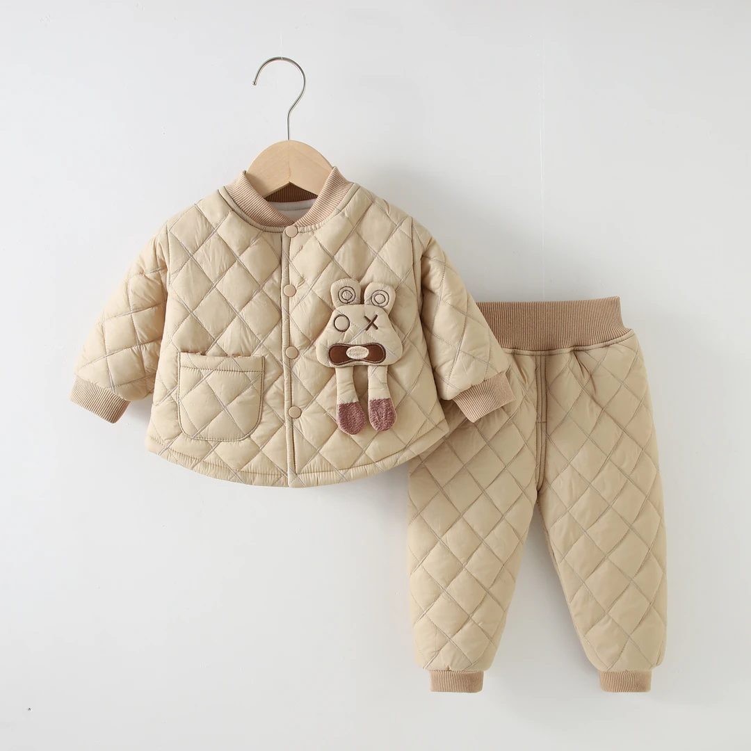 【0-15度可穿加厚棉服外出服】商场品质婴儿两件套婴童宝宝冬季套装