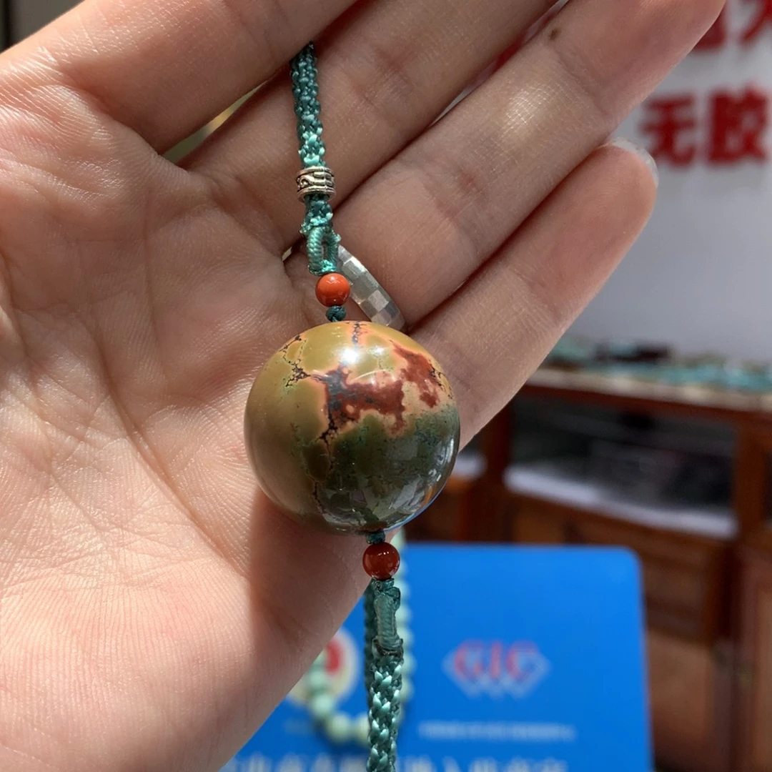 未镶嵌绿松石圆珠