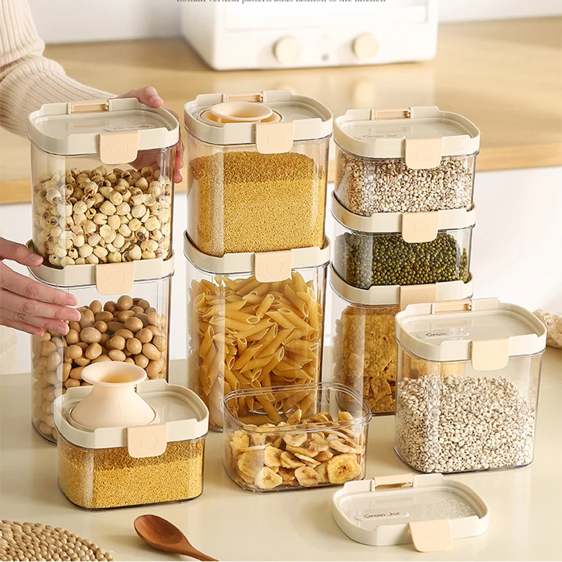 密封罐食品级防潮防虫五谷杂粮储物罐厨房零食收纳盒香料豆子坚果