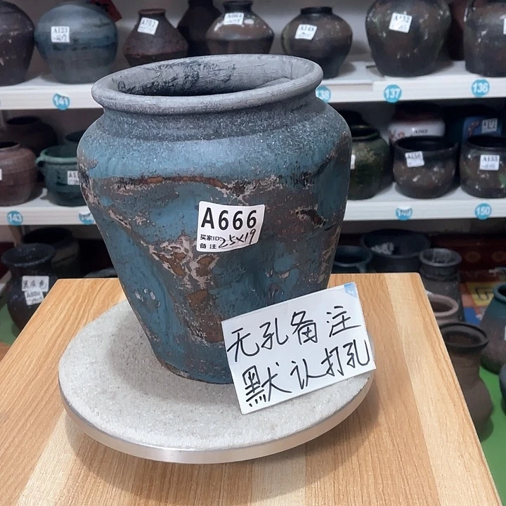 红陶手工制作工艺花盆