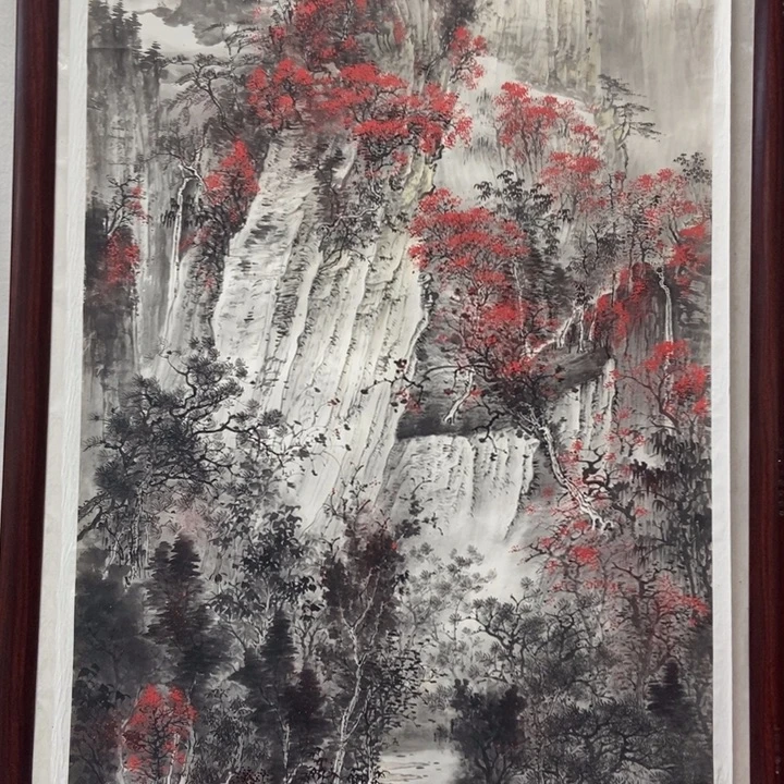 国画六尺水墨太行精品