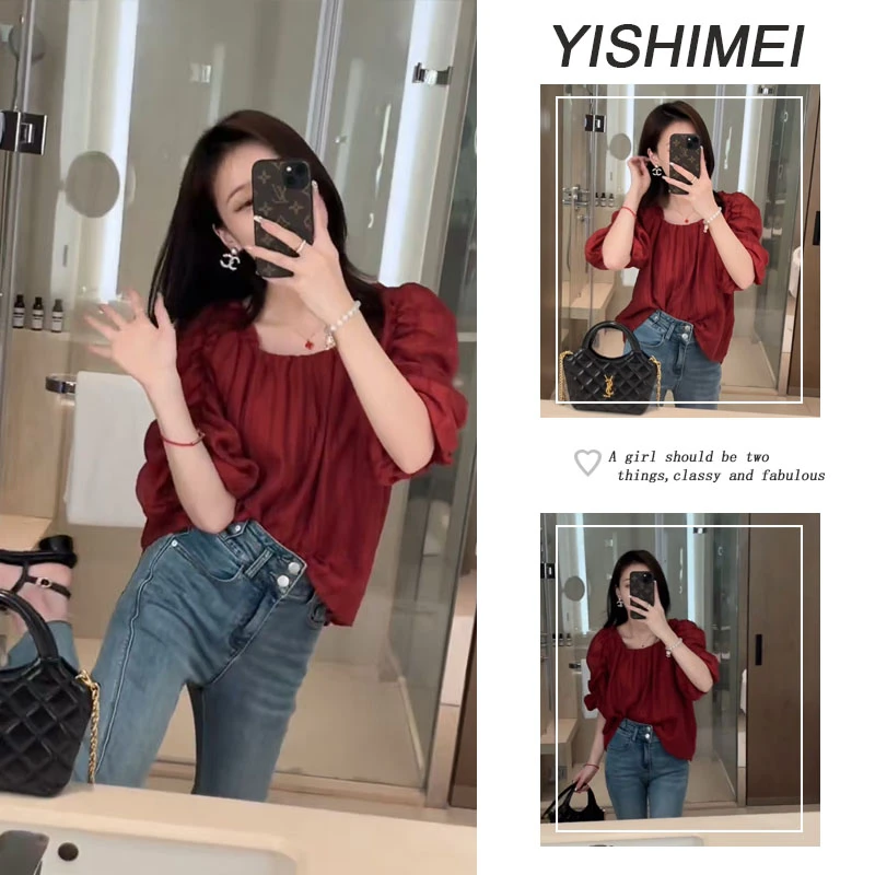 2025夏季穿搭一整套女新款韩版时尚短袖上衣通勤显瘦裤子两件套