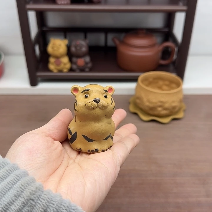 茶案段泥老虎茶宠
